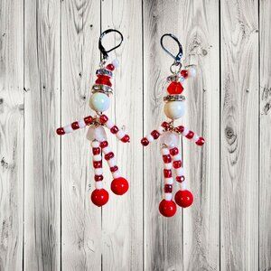 Candy Cane elf earrings